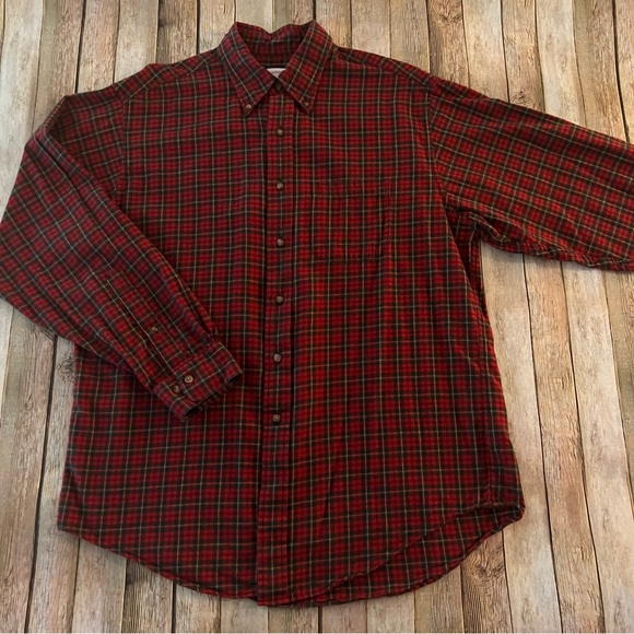 Brooks Brother mens long sleeve plaid button down flannel shirt | size Large - Picture 1 of 9